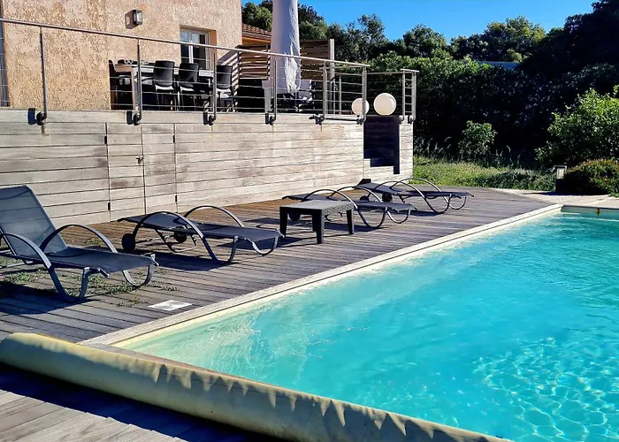 Villa Bella Vista, 4ch, Piscine Figari (Corsica)